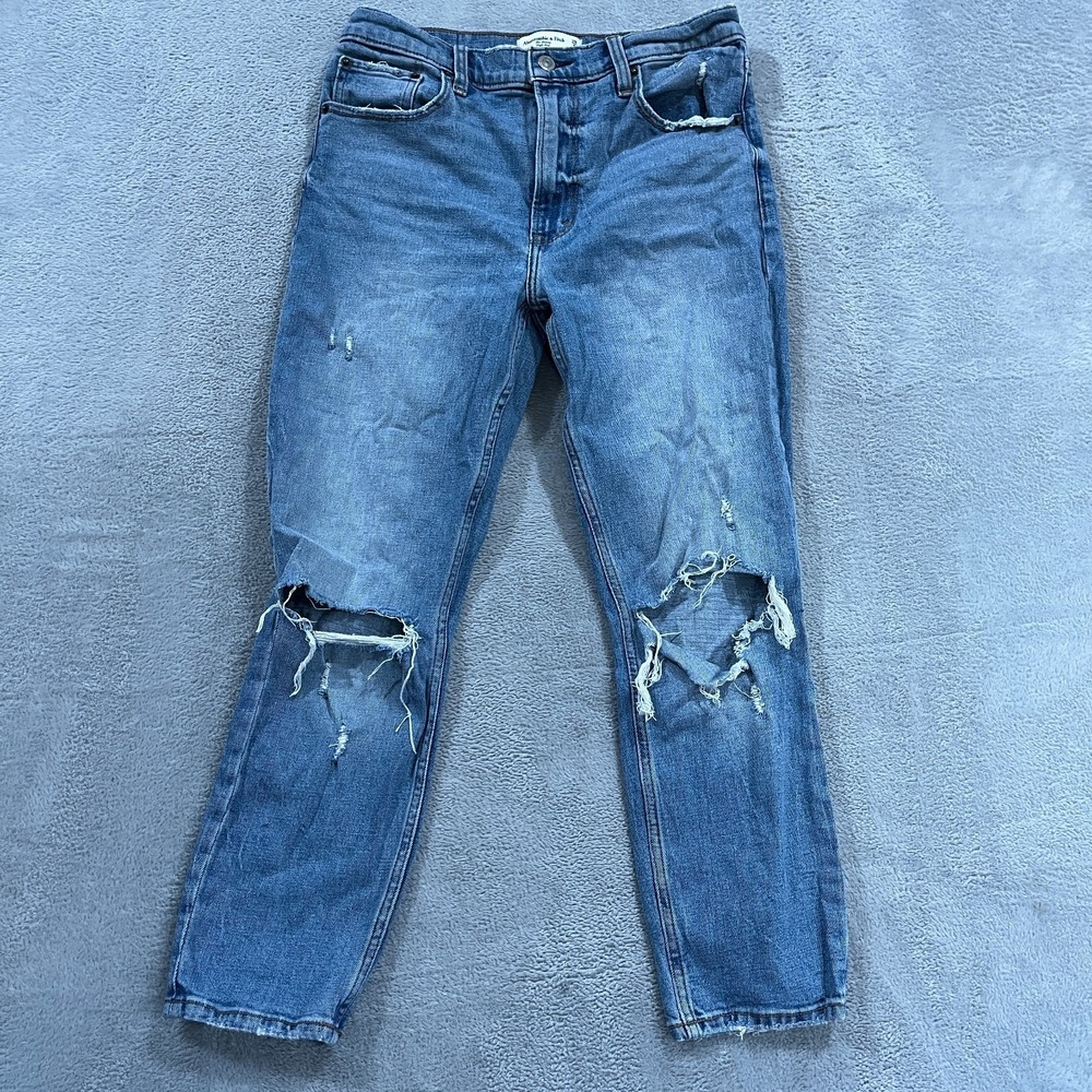 Abercrombie & Fitch Jeans Womens 28 6s‎ The Skinny High Rise Distressed Western